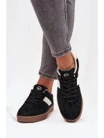 Semišové dámské tenisky model 21708284 Černé - VINCEZA