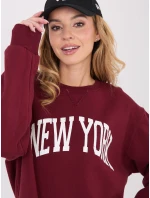 Bluza BL bordowy model 21801809 - FPrice Bluza BL bordowy model 21801809 - FPrice