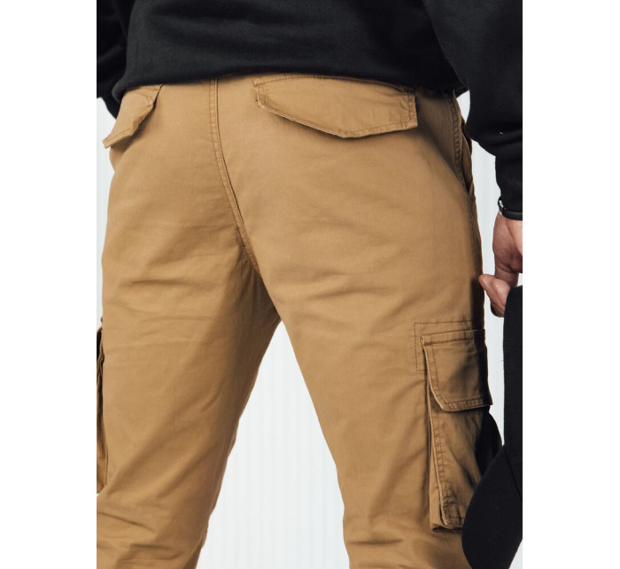 Pánské khaki cargo kalhoty Dstreet UX4176