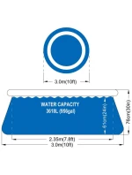 ROZŠIŘITELNÝ BAZÉN S NAFUKOVACÍ PŘÍRUBOU 300X76CM 17793