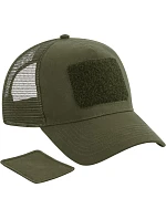 Beechfield B 641 5 panelová kšiltovka "Removable Patch Trucker" 53.0641 military green