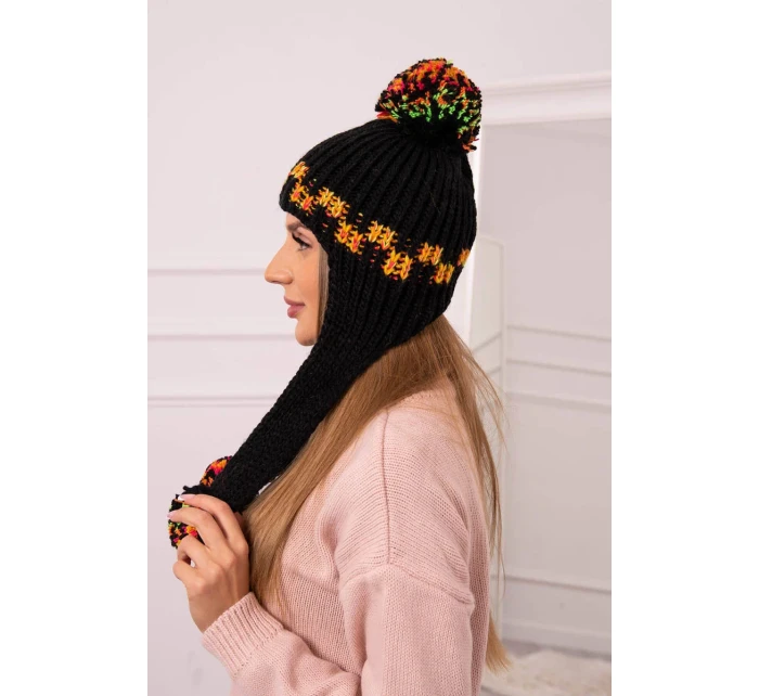 Dámská ušanka Nadia K321 černá Dámská ušanka Nadia K321 černá