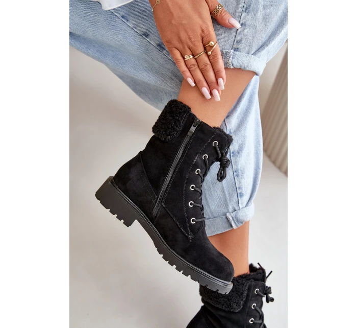Dámské podšité boty workery na zip černé Mivael Dámské podšité boty workery na zip černé Mivael