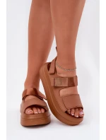 Dámské sandály na platformě se suchým zipem Camel Nitepira Dámské sandály na platformě se suchým zipem Camel Nitepira