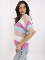 Jumper MI SW 1903.94 bílý růžový Jumper MI SW 1903.94 bílý růžový