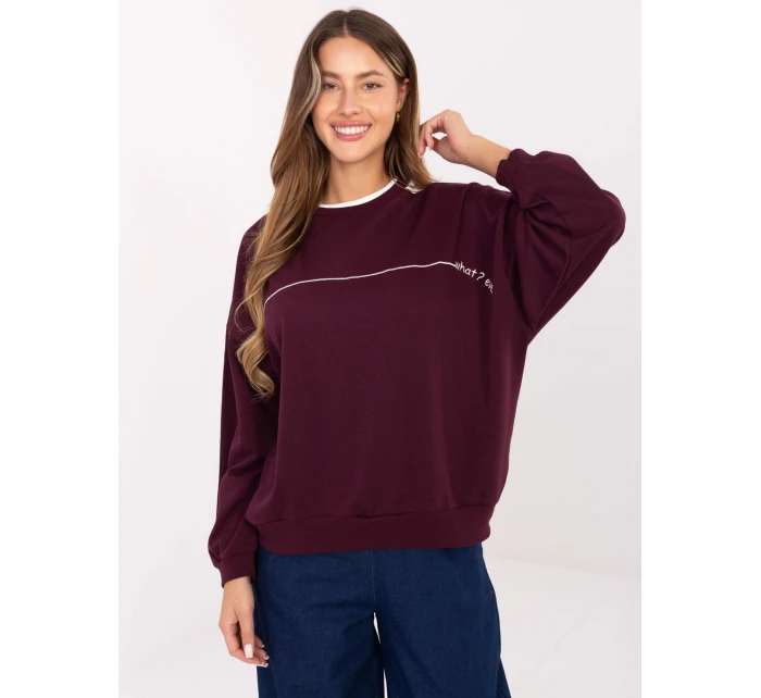 Bluza RV BL model 21480360 bordowy - FPrice Bluza RV BL model 21480360 bordowy - FPrice