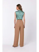 model 18360094 Halenka bez rukávů béžová - STYLOVE