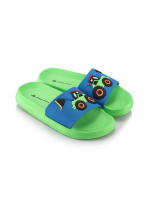 Dětské letní pantofle ALPINE PRO OKIFO neon green gecko