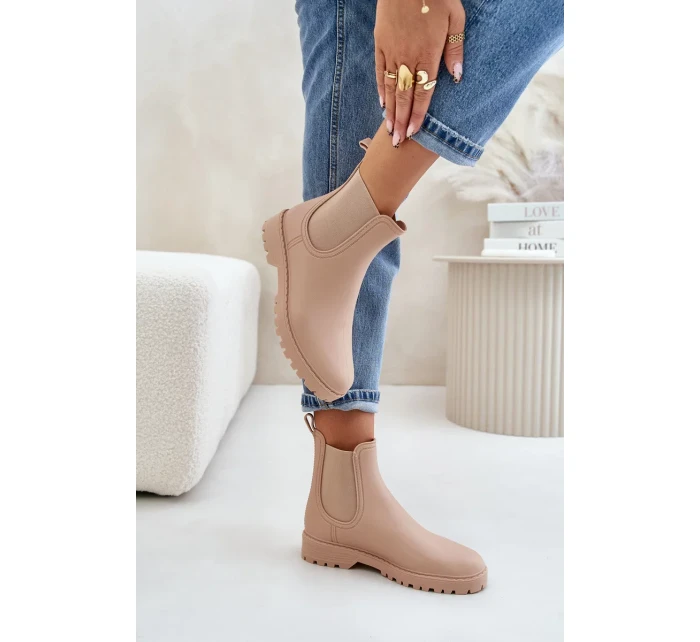 Dámské Holínky S Elastickými Vložkami Béžové Ciariel Dámské Holínky S Elastickými Vložkami Béžové Ciariel