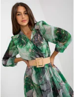 Dámské šaty 3062 4.17P černá a zelená - FPrice