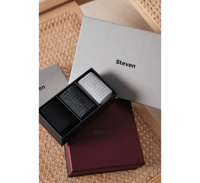 Ponožky model 21320583 Boxy pánské A'3 4146 - Steven Ponožky model 21320583 Boxy pánské A'3 4146 - Steven