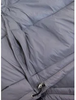 Tmavě modro-šedá oboustranná dámská bunda (b9555) Tmavě modro-šedá oboustranná dámská bunda (b9555)