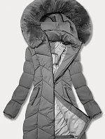 Dámská plus size zimní bunda do půli stehen S'west grey dark (B8306-70)