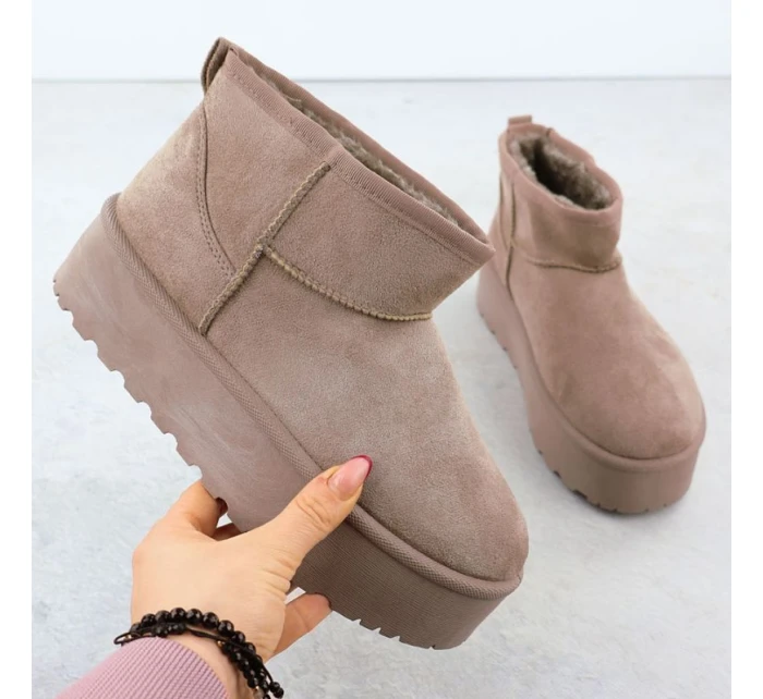 Dámské sněhule semišové béžové model 21906196 - Potocki Dámské sněhule semišové béžové model 21906196 - Potocki