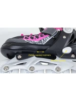 INLINE BRUSLE-KOLEČKOVÉ BRUSLE 4V1 ENERO PRO LED 30-33 PINK-GREY