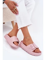 Dámské Pěnové Sandały Na Platformě S Přezkou Růžové Viasara Dámské Pěnové Sandały Na Platformě S Přezkou Růžové Viasara