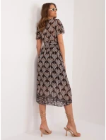 Sukienka DHJ SK  czarno beżowy model 20095136 - FPrice