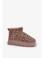 Dámské sněhule s leopardím vzorem na platformě zateplené kožíškem hnědé Xamella Dámské sněhule s leopardím vzorem na platformě zateplené kožíškem hnědé Xamella