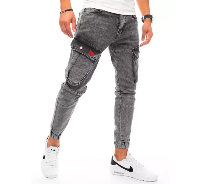 Pánské bojové džínové kalhoty světle šedé Dstreet model 21963226 - FashionStreet