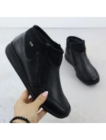 Dámské kožené nepromokavé pohodlné boty černé model 21905394 - Rieker