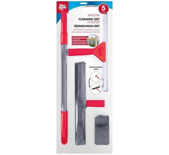 DIRT DEVIL Čistič oken a zrcadel 5 v 1 s teleskopickou rukojetí