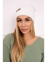 Fleecová čepice Paulina model 18750177 bílá - K-Fashion Fleecová čepice Paulina model 18750177 bílá - K-Fashion