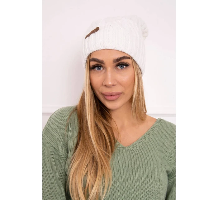 Fleecová čepice Paulina model 18750177 bílá - K-Fashion Fleecová čepice Paulina model 18750177 bílá - K-Fashion