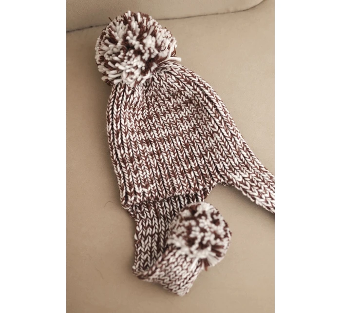 Dámská čepice ušanka Emma K343 hnědá Dámská čepice ušanka Emma K343 hnědá