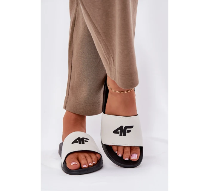 Dámské pantofle model 21695515 Bílé - 4F