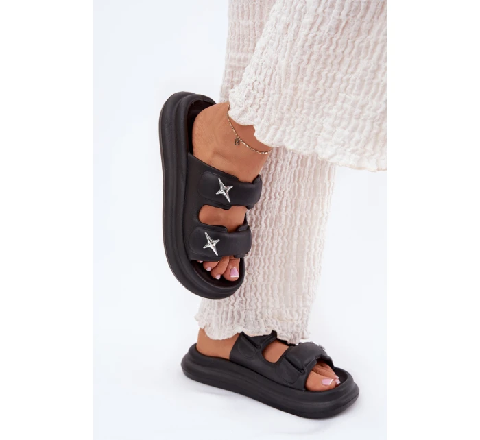 Pěnové Dámské Sandály Na Platformě Černé model 21700361 - Boto Pěnové Dámské Sandály Na Platformě Černé model 21700361 - Boto