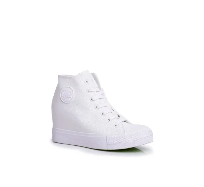 Dámské tenisky na klínku Big Star - bílé Dámské tenisky na klínku Big Star - bílé