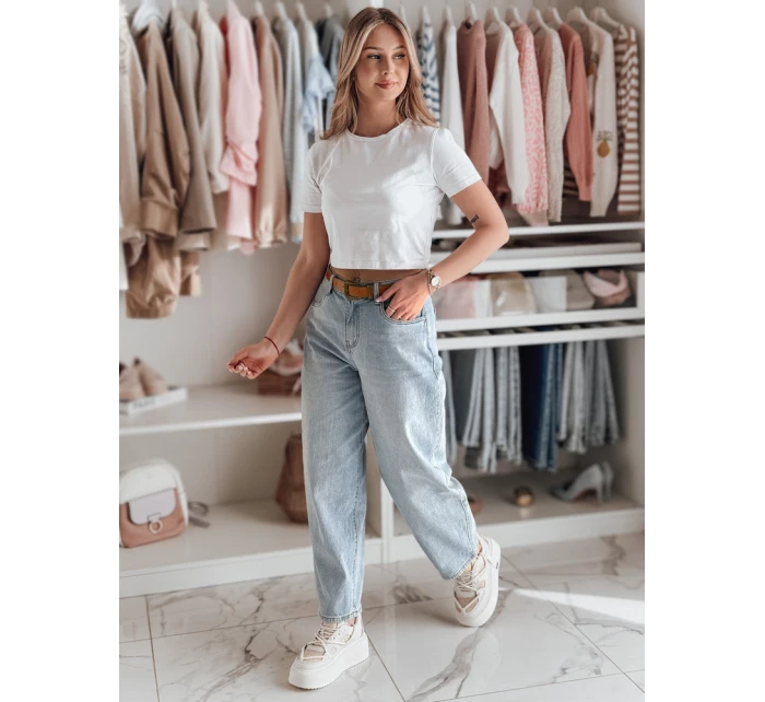 Dámské džínové kalhoty s páskem NEWFLOVER modré FashionStreet UY2435