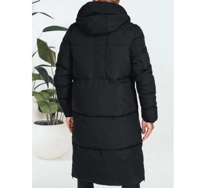 Pánská zimní bunda s kapucí černá TX5068