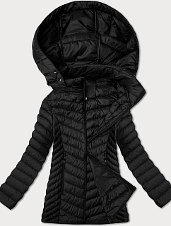 Dámská lehce zateplená prošívaná bunda plus size J Style černá (16M9265-392)