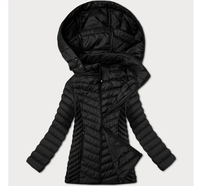 Lekko ocieplana damska kurtka pikowana plus size J Style czarna (16M9265-392)