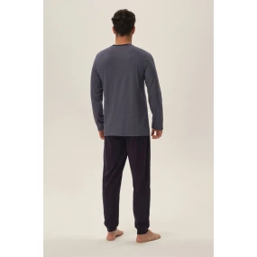 Pánské pyžamo 41909 Jarvis blue - HENDERSON Pánské pyžamo 41909 Jarvis blue - HENDERSON
