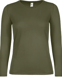 B&C #E150 LSL /women Dámské tričko s dlouhým rukávem 01.006T urban khaki