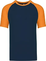 Kariban K 330 Baseballové tričko 20.K330 navy/orange