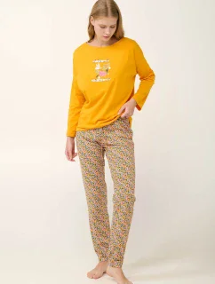 Bavlněné dámské pyžamo s květinovým potiskem model 20617700 - Vamp