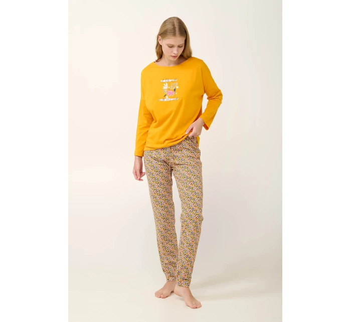 Bavlněné dámské pyžamo s květinovým potiskem model 20617700 - Vamp