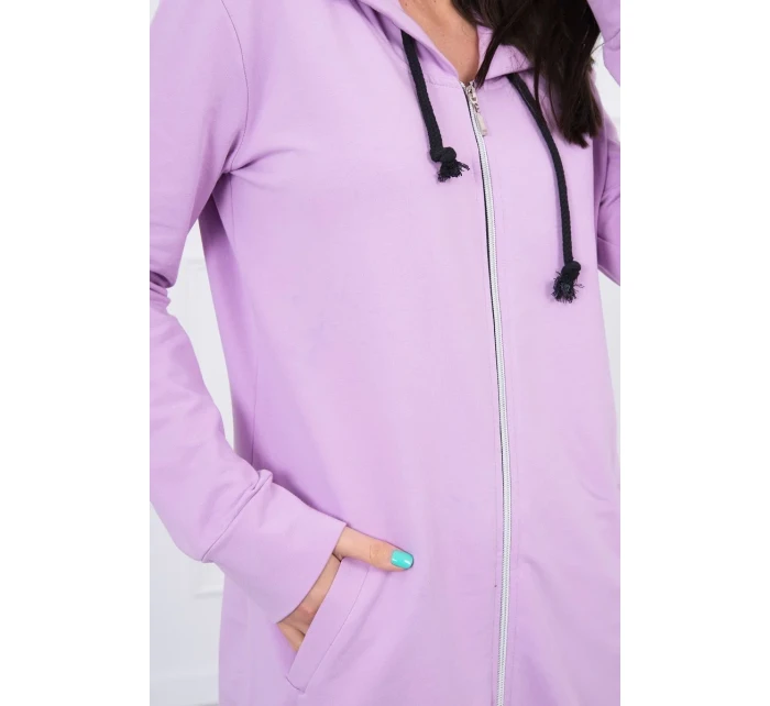 Šaty s kapucí, mikina fialová Šaty s kapucí, mikina fialová