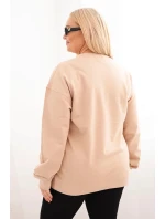 Dámská mikina Plus Size bavlněná basic s kulatým výstřihem model 21723073 - K-Fashion