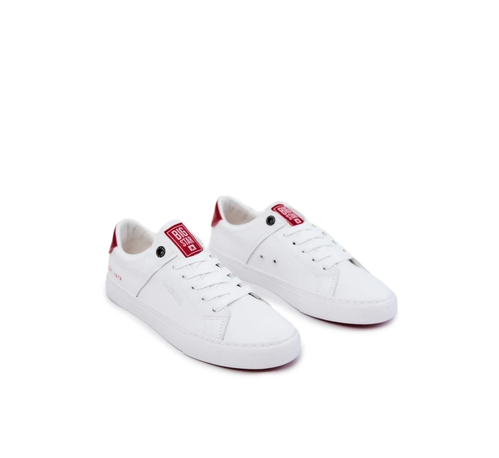 Kožené pánské tenisky Big Star JJ174106 Bílo-červená Kožené pánské tenisky Big Star JJ174106 Bílo-červená