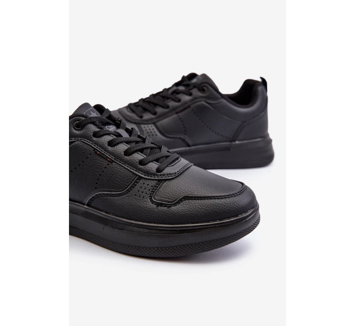 Lehké pánské tenisky na platformě z ekokože černé Uziran Lehké pánské tenisky na platformě z ekokože černé Uziran