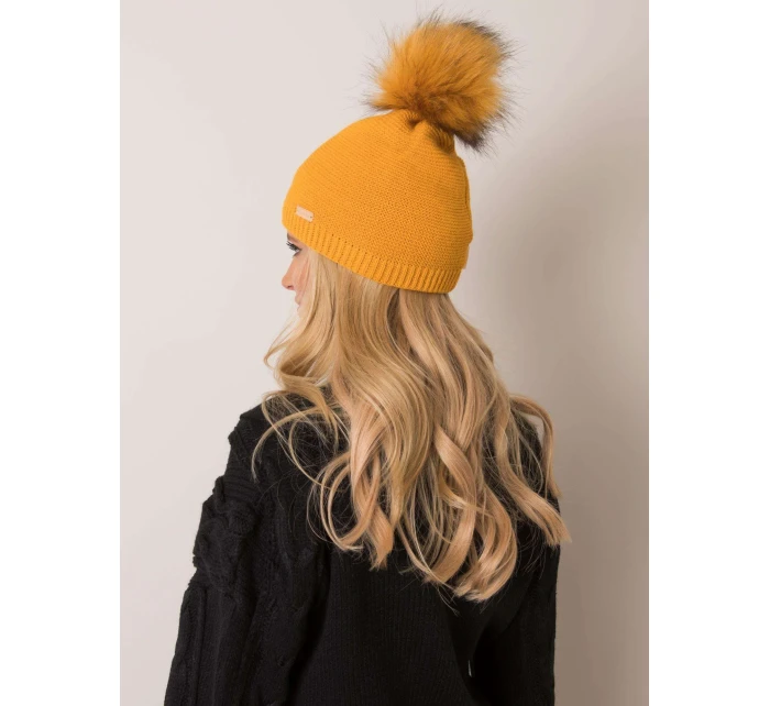 Dámská čepice 69 tmavě žlutá