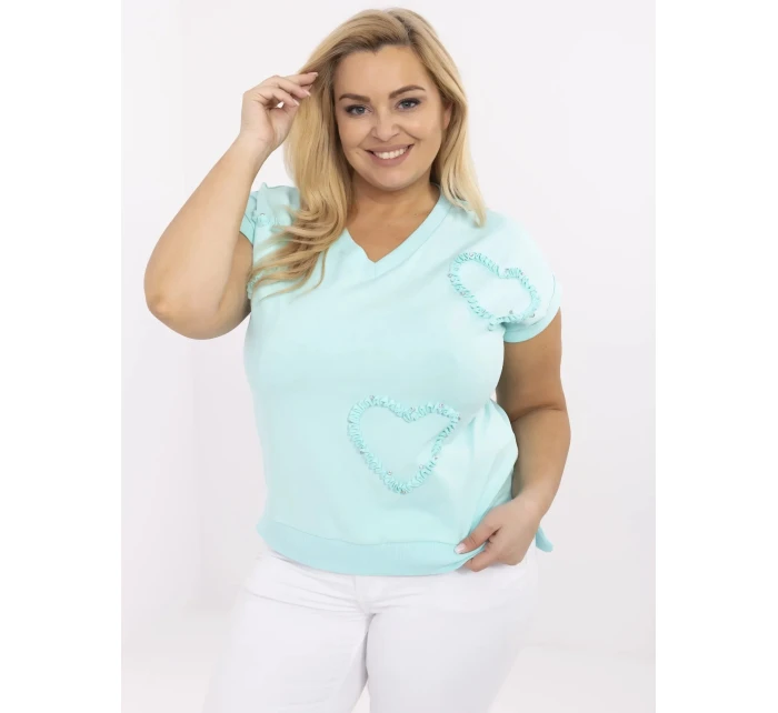 Bluzka RV BZ model 21072731 mietowy - FPrice Bluzka RV BZ model 21072731 mietowy - FPrice