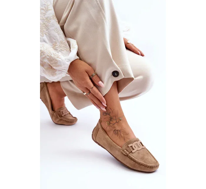 Dámské módní semišové mokasíny hnědé Rabell Dámské módní semišové mokasíny hnědé Rabell