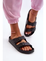 Dámské pěnové pantofle s přezkami Černá Luciene Dámské pěnové pantofle s přezkami Černá Luciene