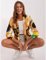 Dámské sako DHJ MA 7684B 3.95P zlato-černo-zelené - Rosa Rossa Dámské sako DHJ MA 7684B 3.95P zlato-černo-zelené - Rosa Rossa