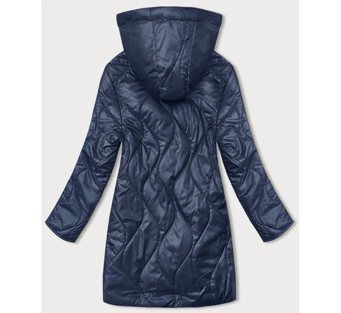 Modrá dámská bunda s odepínací kapucí (B8218-72)